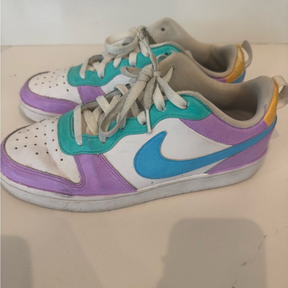 Nike Kids Sneakers in Blue, Purple, and White